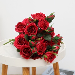 Fleur de simulation hydratante rose bouquet de mariage ouverture panier de fleurs