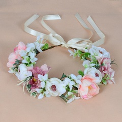 New handmade fabric spring corolla bride photo simulation flower plant headband