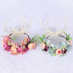 Neuer Brautkranz handgemachter Stoff Blumenknospe Kopfschmuck Großhandel