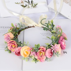 New spring flower wreath simulation flowers bride photo decoration headwear