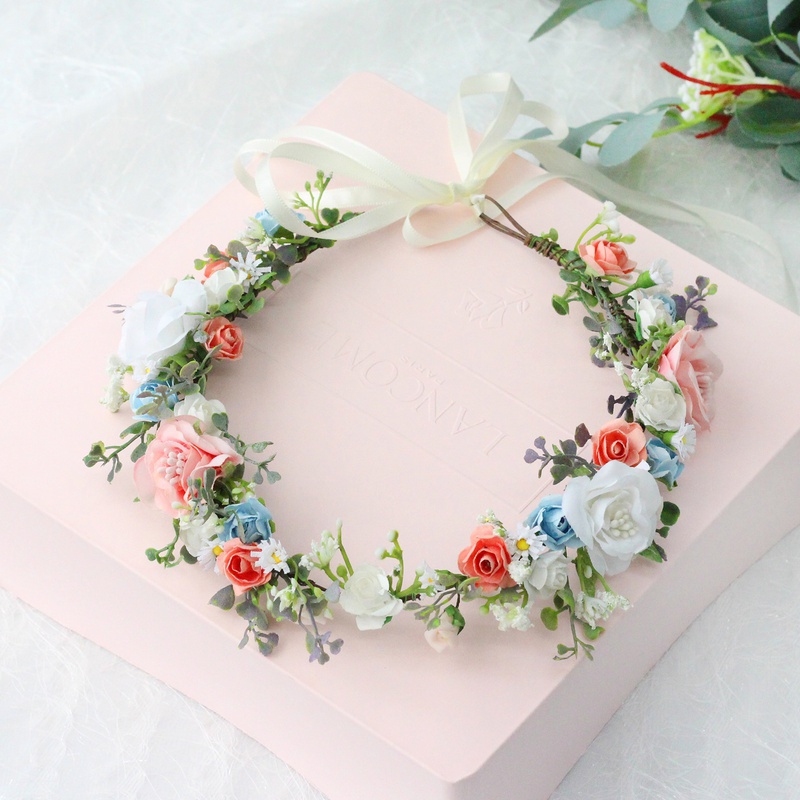 Wholesale new bridal wreath handmade fabric rose color hairband wholesale