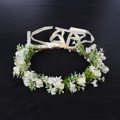 new flower wreath simulation flower green plant crown bride holiday wedding headband