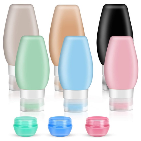 Creative Travel Supplies Silicone Bottles Press Cosmetics Lotion Storage Bottles 4 Set Wholesale's discount tags