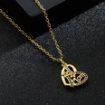 pendentif couronne MOM simple en forme de coeur cuivre collier de zircon incrust plaqu or 18 caratspicture12