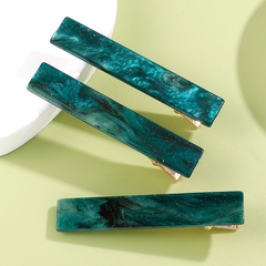3 Pieces Creative Atmosphere Fashion Green Glitter Acetate Plate Women's Hair Clip Set