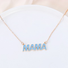 Simple letter MAMA pendant necklace