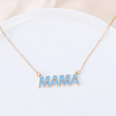 Collier pendentif simple lettre MAMA's discount tags