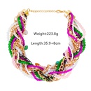 New Bohemian Contrast Color Beaded Bracelet Necklacepicture7
