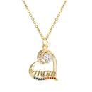 pendentif couronne MOM simple en forme de coeur cuivre collier de zircon incrust plaqu or 18 caratspicture10