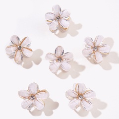 Crystal five-petal flower small clip hair bangs