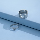 Fashion simple sun hollow couple alloy ring 2piece setpicture8