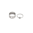Fashion simple sun hollow couple alloy ring 2piece setpicture10