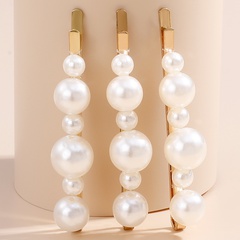 Ensemble de pinces à perles simples rétro pour femmes polyvalentes, pince latérale pour femmes, épingle à cheveux cassée