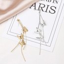 Silver needle earrings fairy retro bow tassel earrings female Korean temperament long simple earringspicture11