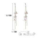 Silver needle earrings fairy retro bow tassel earrings female Korean temperament long simple earringspicture15