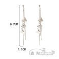 Silver needle earrings fairy retro bow tassel earrings female Korean temperament long simple earringspicture18