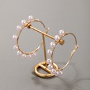 AliExpress Crossborder Fashion OL Jewelry Pearl Beaded Ring Earrings Rice Bead Alloy Geometric Earringspicture55