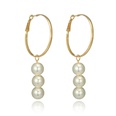 AliExpress Crossborder Fashion OL Jewelry Pearl Beaded Ring Earrings Rice Bead Alloy Geometric Earringspicture57