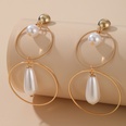 AliExpress Crossborder Fashion OL Jewelry Pearl Beaded Ring Earrings Rice Bead Alloy Geometric Earringspicture58