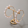 AliExpress Crossborder Fashion OL Jewelry Pearl Beaded Ring Earrings Rice Bead Alloy Geometric Earringspicture65