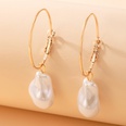 AliExpress Crossborder Fashion OL Jewelry Pearl Beaded Ring Earrings Rice Bead Alloy Geometric Earringspicture60