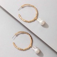 AliExpress Crossborder Fashion OL Jewelry Pearl Beaded Ring Earrings Rice Bead Alloy Geometric Earringspicture61