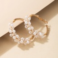 AliExpress Crossborder Fashion OL Jewelry Pearl Beaded Ring Earrings Rice Bead Alloy Geometric Earringspicture62