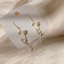 Small fresh pearl flower ear hook Korean temperament simple fashion earring female long tassel cold wind ear jewelrypicture11