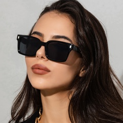 New retro small frame square rice nail sunglasses men and women glasses