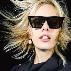 New fashion cat-eye sunglasses transparent colorful frame retro sunglasses