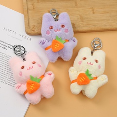 Fashion cute backpack plush bunny keychain pendant doll