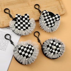 fashion creative checkerboard lace coin purse 8*8cm