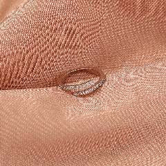 Fashion thin single circle simple zircon adjustable copper ring