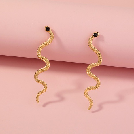 fashion diamonds retro snake-shaped  irregular metal stud earrings's discount tags