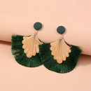 fashion creative exaggerated green tassel geometric alloy earringspicture11