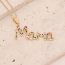 new mothers day gift letter pendant copper microencrusted zircon necklacepicture8