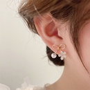 Fashion Pearl Opal Flower Bow Copper Stud Earringspicture6