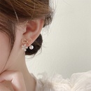 Fashion Pearl Opal Flower Bow Copper Stud Earringspicture8