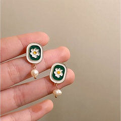 fashion simple daisy flower earrings alloy drop earrings