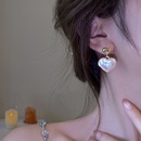 fashion heartshaped pearl earrings simple alloy drop earrnigspicture6