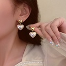 fashion heartshaped pearl earrings simple alloy drop earrnigspicture7