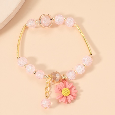 Cross-border supply crystal small fresh daisy bracelet ins simple bracelet's discount tags