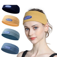 new solid color knitted wool with cloth label sports yoga elastic hairband