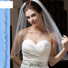 fashion beaded veil bride wedding veil crystal veil
