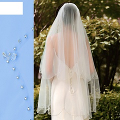 fashion veil double-layer simple veil crystal bride veil