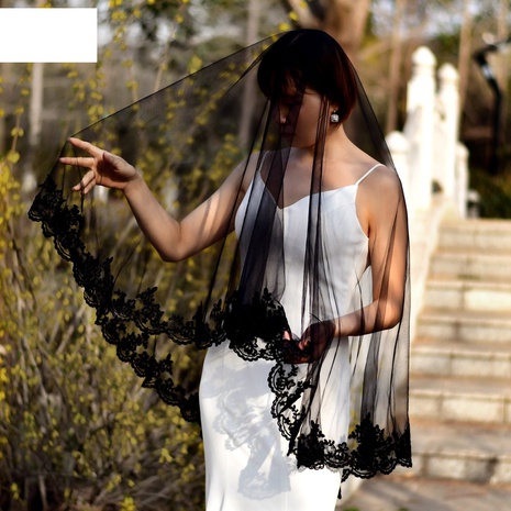 fashion bridal black veil wedding simple accessories's discount tags