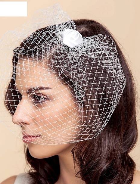 fashion simple bride retro flower short hair accessories veil's discount tags