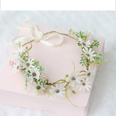 Mode Kranz Kopfbedeckung handgewebter Stoff kleine Gänseblümchen Blume Rattan Corolla