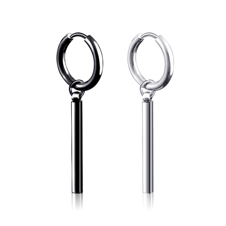 Titanium Steel Earrings Men's Long Tassel Chain Earrings Single's discount tags