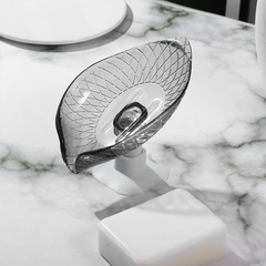 Leaf-shaped suction cup drain soap box soap box rack free punch wall-mounted toilet soap holder